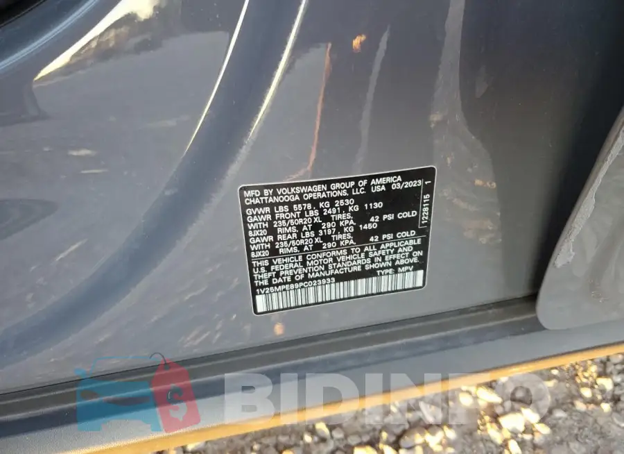 1V25MPE89PC023933 Photo# 12