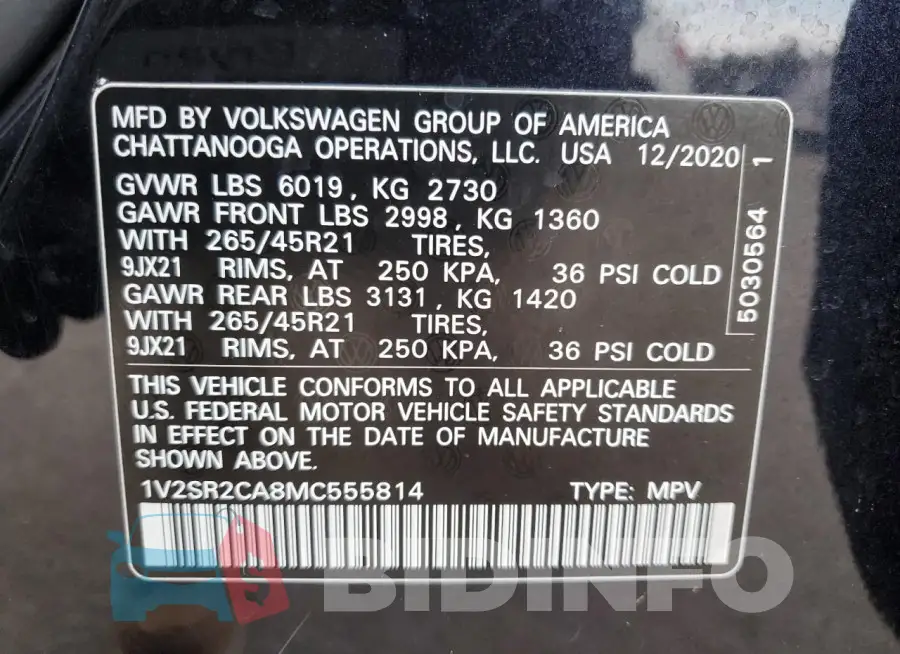 1V2SR2CA8MC555814 Photo# 13