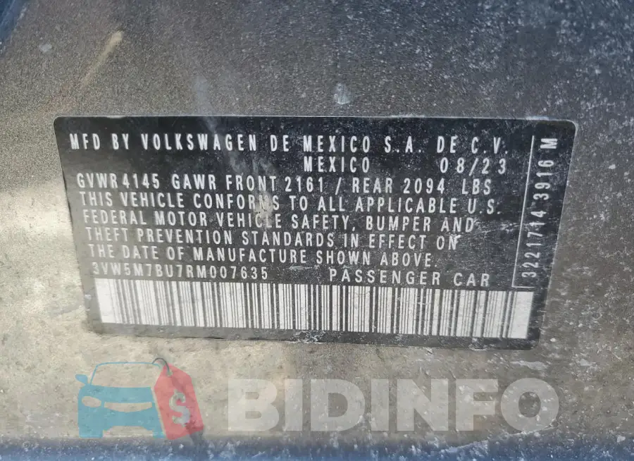 3VW5M7BU7RM007635 Photo# 12