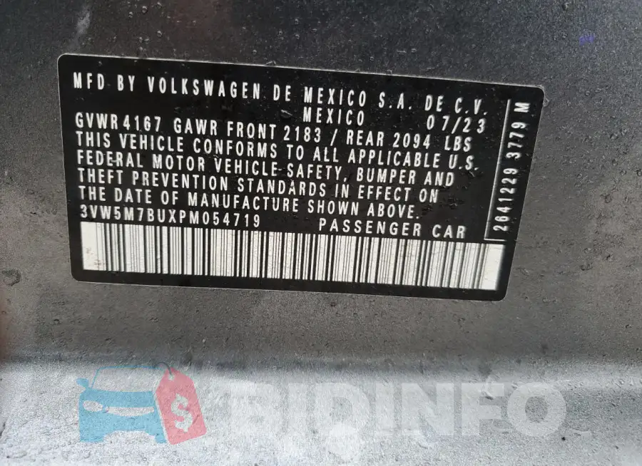 3VW5M7BUXPM054719 Photo# 12