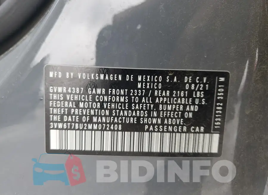 3VW6T7BU2MM072408 Photo# 13