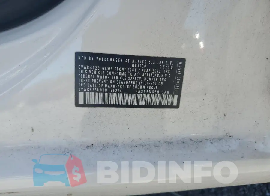 3VWC57BU8KM195236 Photo# 12