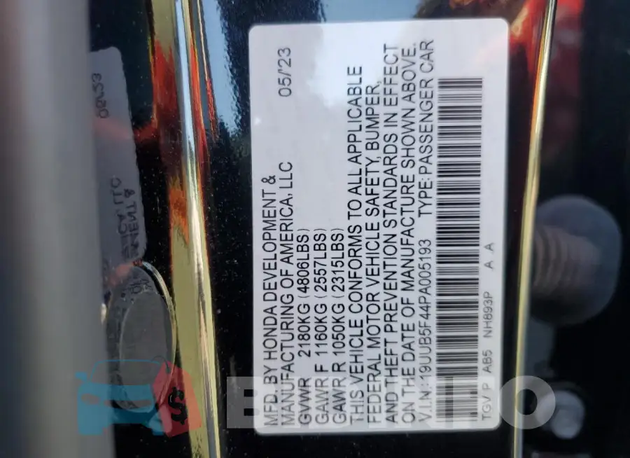 19UUB5F44PA005193 Photo# 13