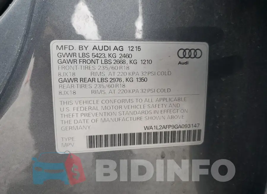 WA1L2AFP9GA093147 Photo# 14