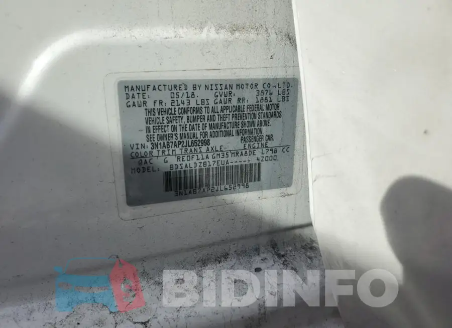 3N1AB7AP2JL652998 Photo# 13