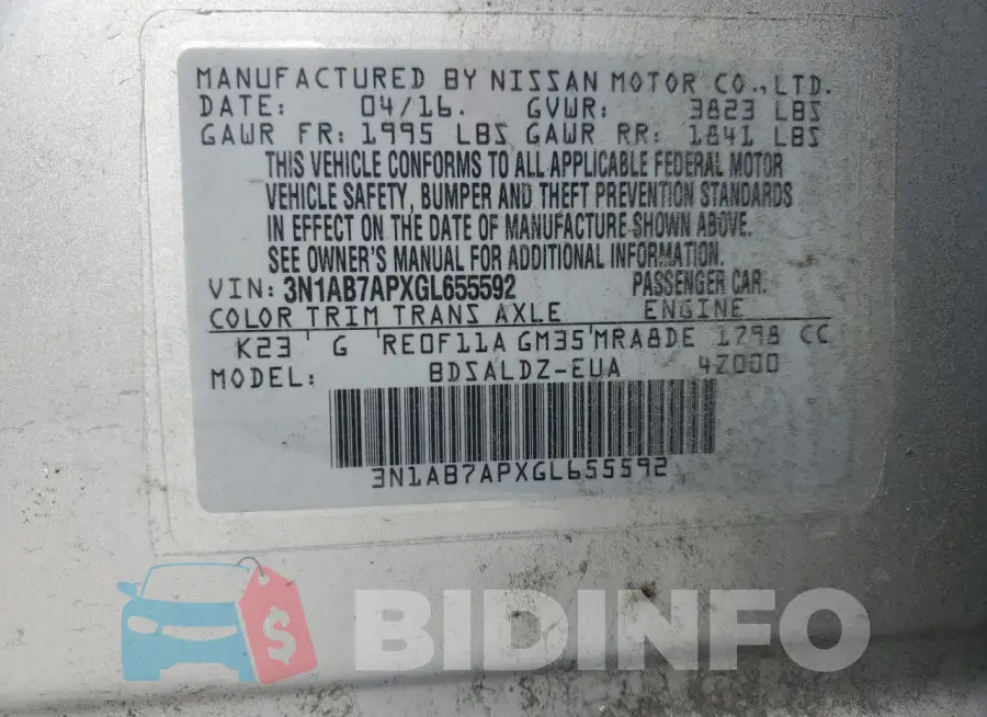 3N1AB7APXGL655592 Photo# 12