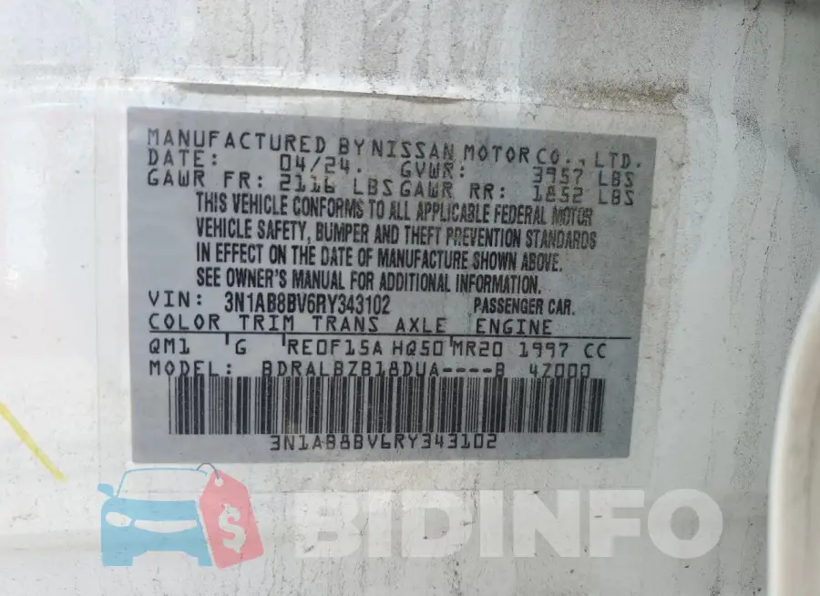 3N1AB8BV6RY343102 Photo# 12