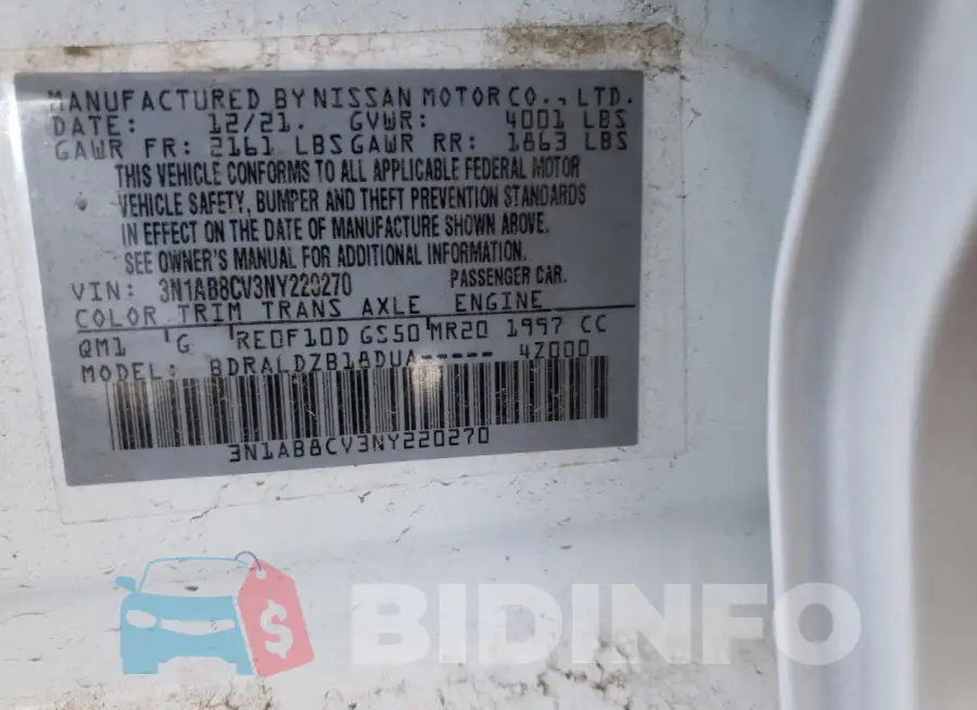 3N1AB8CV3NY220270 Photo# 12