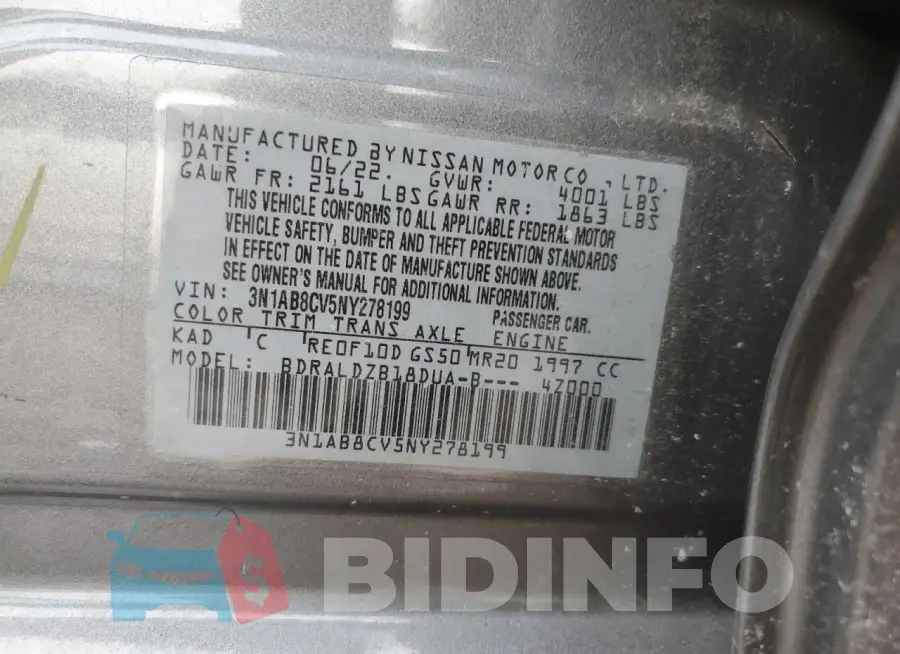 3N1AB8CV5NY278199 Photo# 13