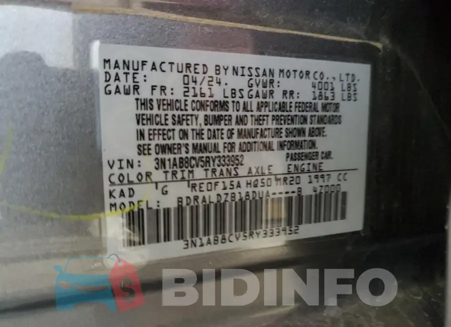 3N1AB8CV5RY333952 Photo# 12