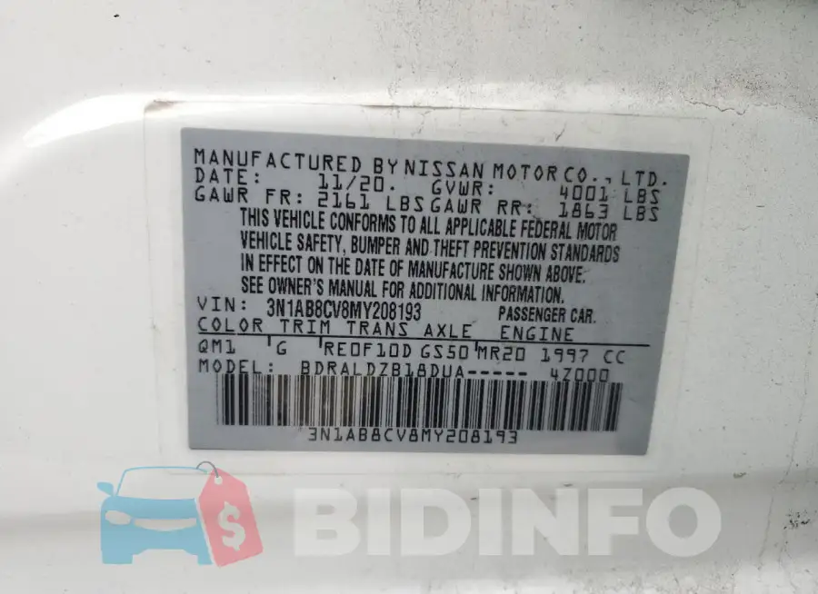 3N1AB8CV8MY208193 Photo# 12