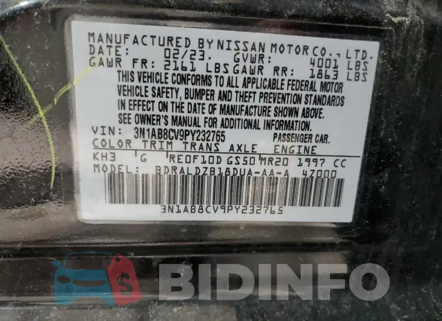 3N1AB8CV9PY232765 Photo# 13