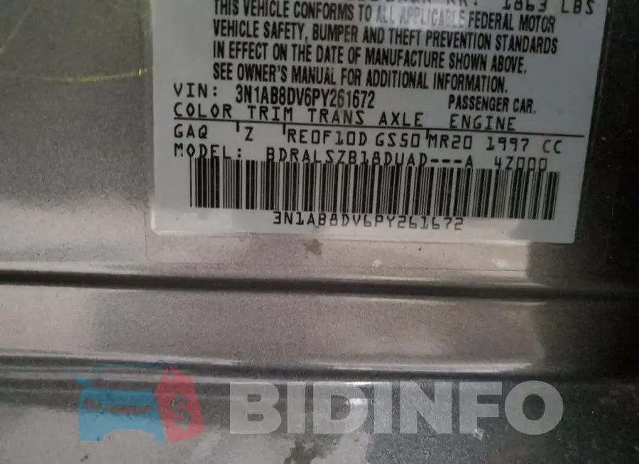 3N1AB8DV6PY261672 Photo# 12