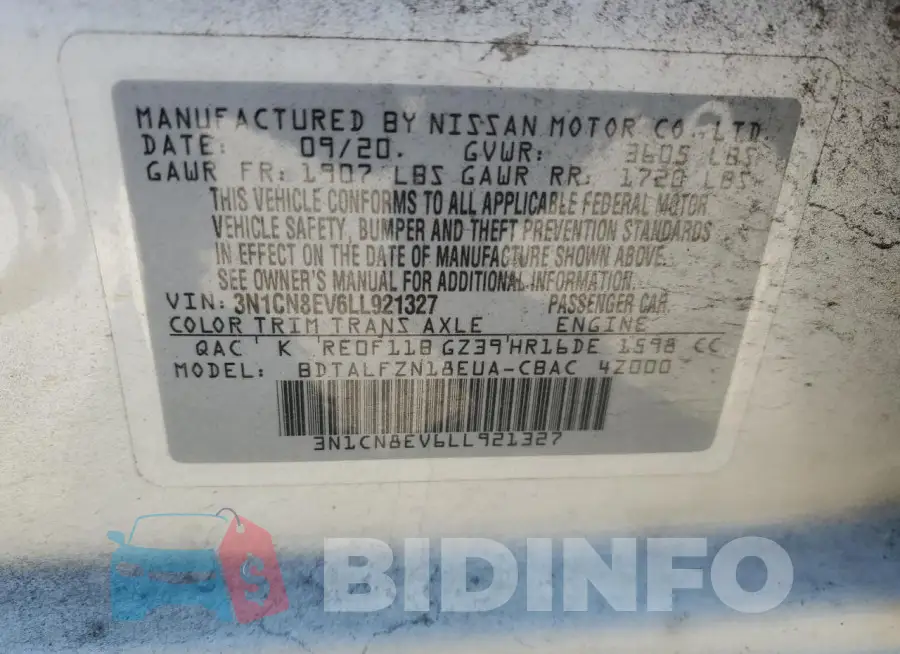 3N1CN8EV6LL921327 Photo# 13