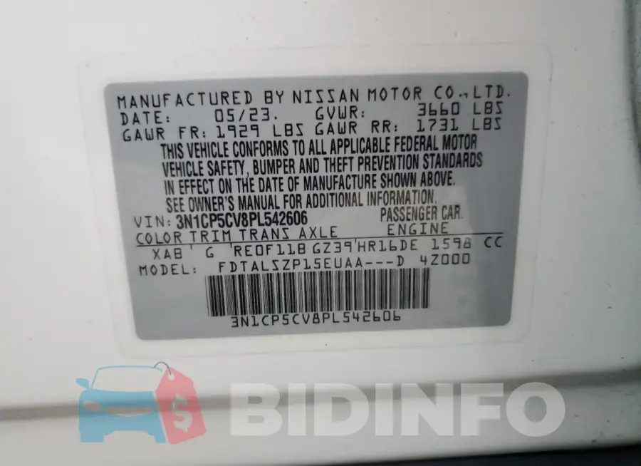 3N1CP5CV8PL542606 Photo# 14