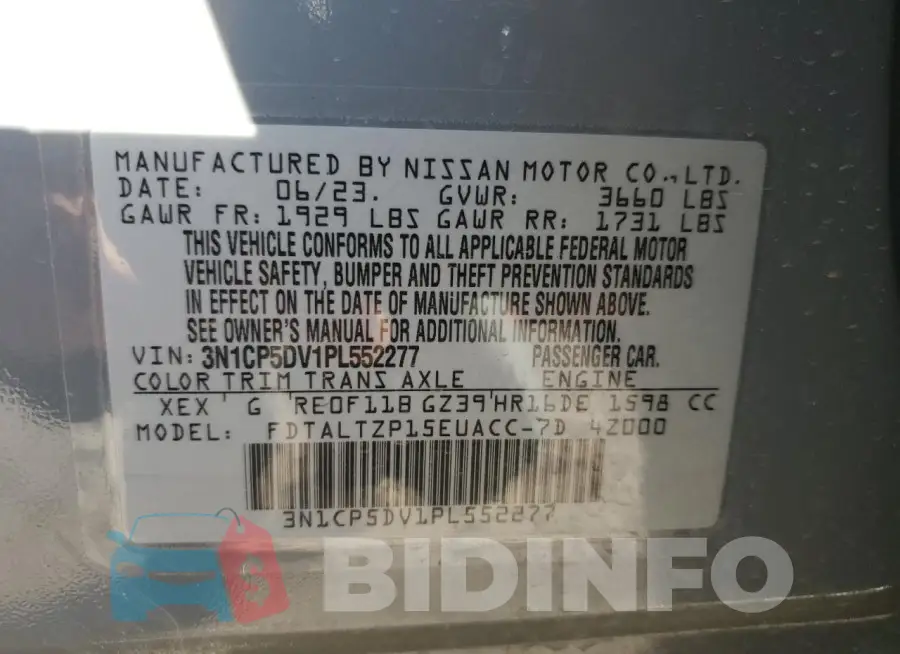 3N1CP5DV1PL552277 Photo# 12