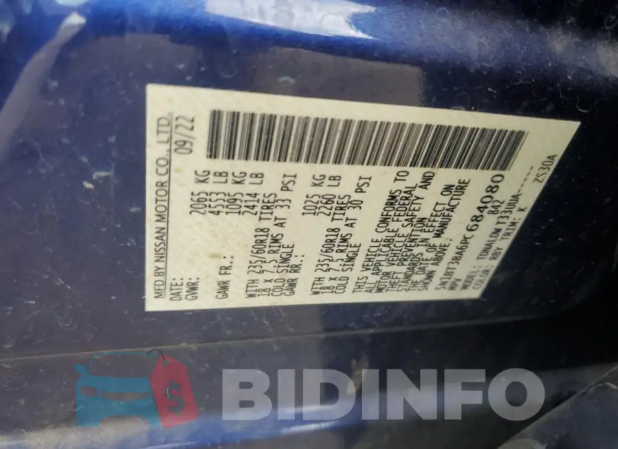 5N1BT3BA6PC684080 Photo# 14