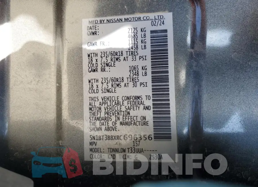 5N1BT3BBXRC696356 Photo# 14