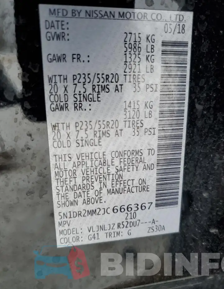 5N1DR2MM2JC666367 Photo# 13