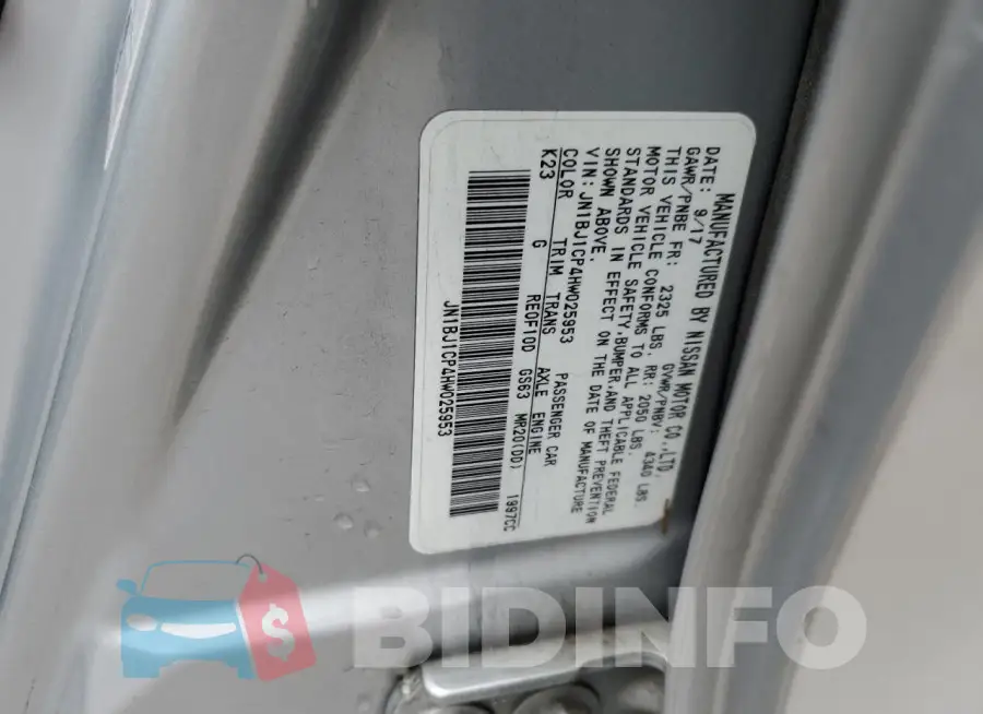 JN1BJ1CP4HW025953 Photo# 14