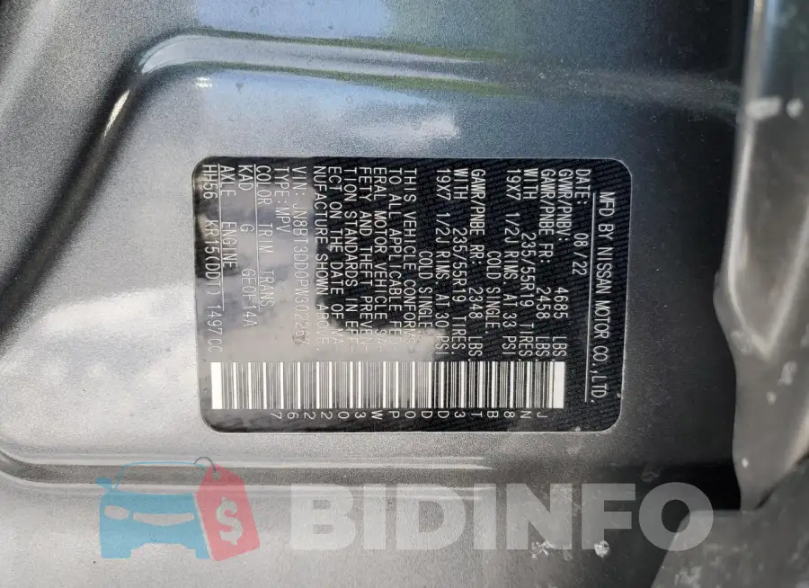 JN8BT3DD0PW302267 Photo# 12