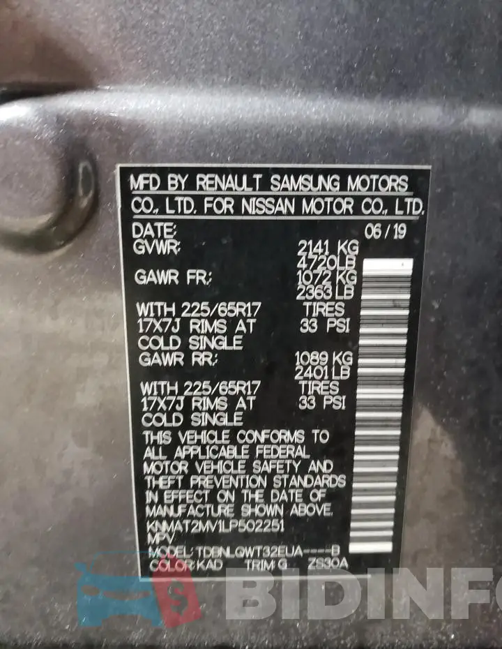 KNMAT2MV1LP502251 Photo# 13
