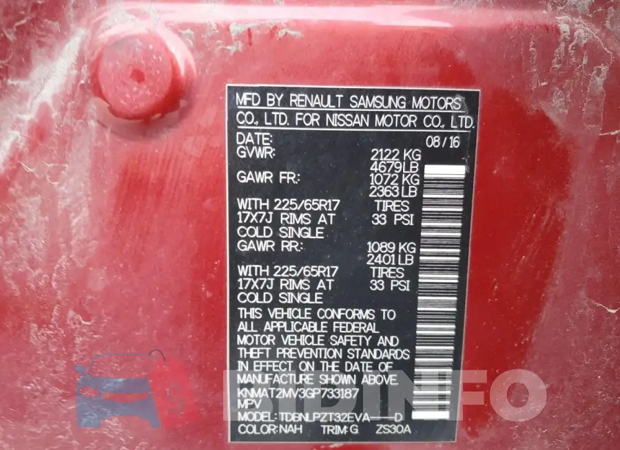 KNMAT2MV3GP733187 Photo# 13