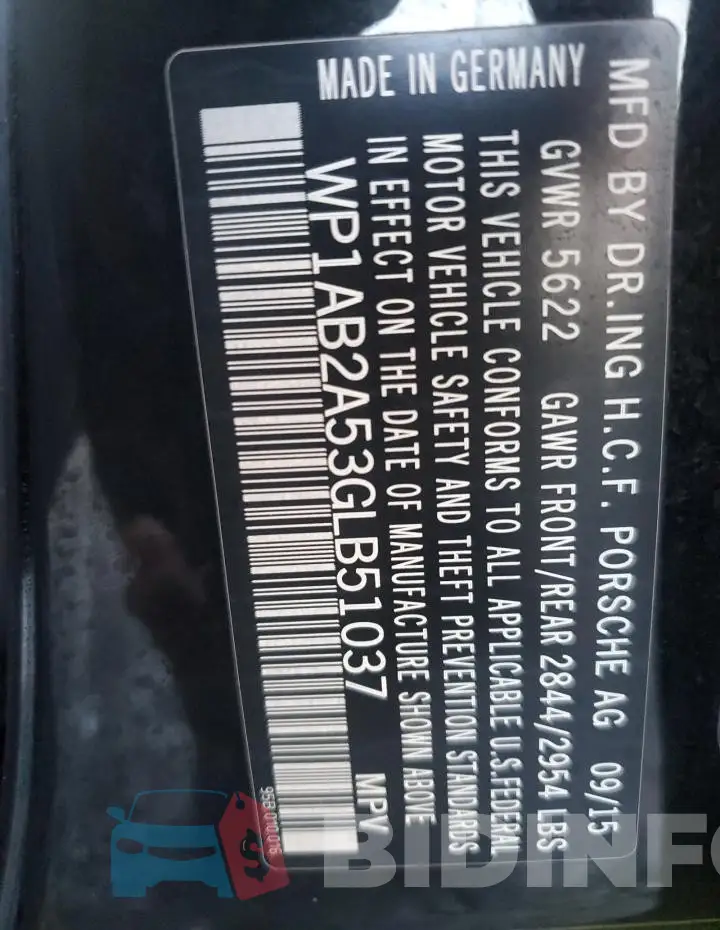 WP1AB2A53GLB51037 Photo# 13