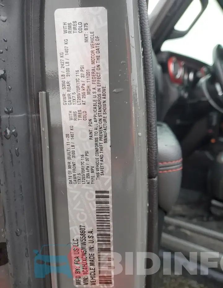 1C4HJXCN5MW558607 Photo# 12