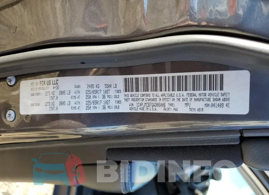 1C4PJMCB7GW306006 Photo# 13