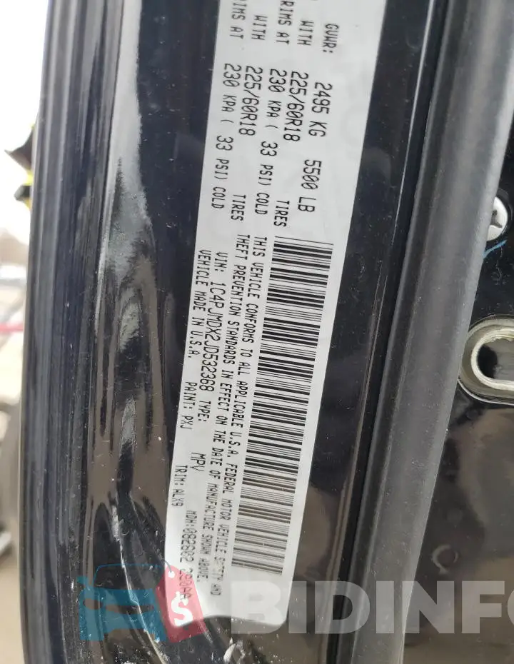 1C4PJMDX2JD532368 Photo# 12
