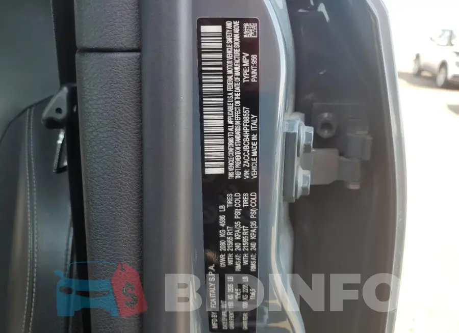 ZACCJBCB4HPF88557 Photo# 13