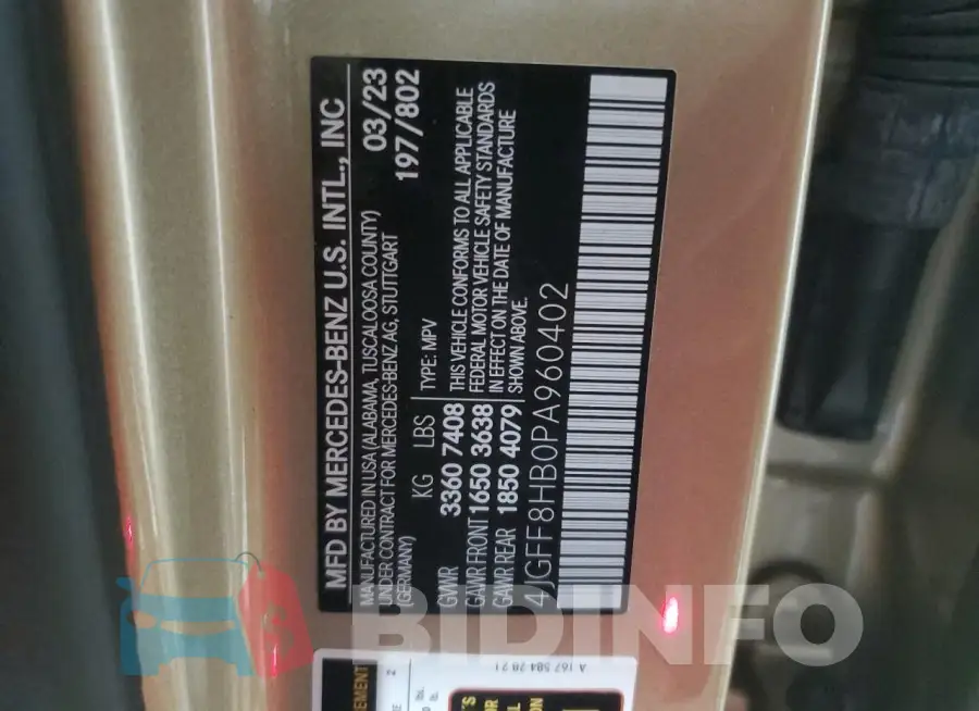 4JGFF8HB0PA960402 Photo# 13