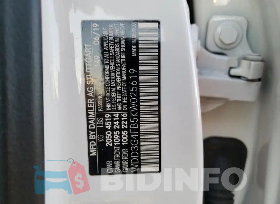 WDD3G4FB5KW025619 Photo# 12