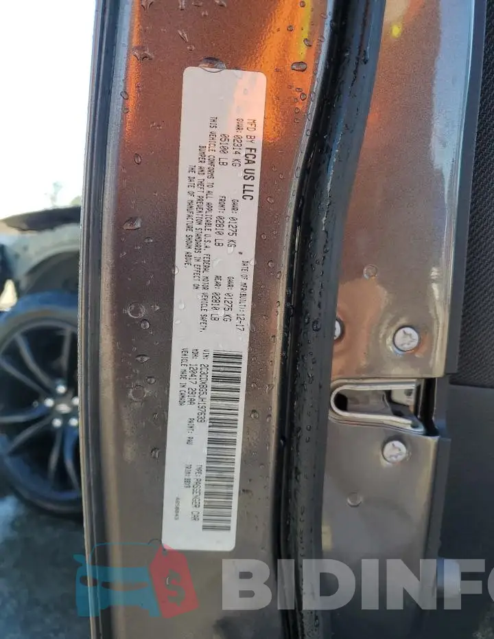 2C3CDXBG5JH197639 Photo# 12