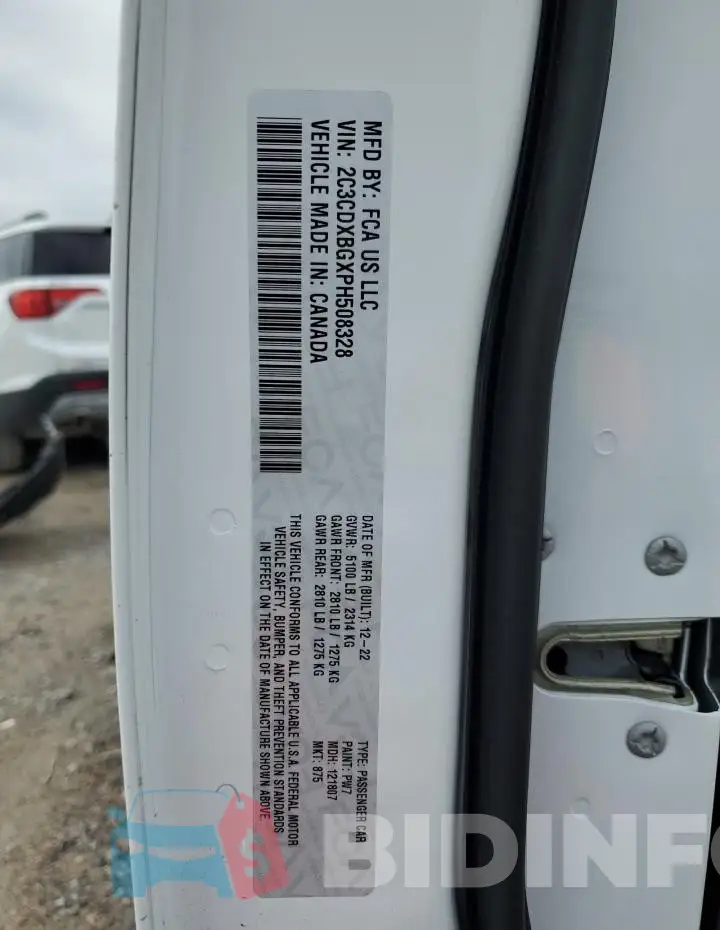 2C3CDXBGXPH508328 Photo# 12