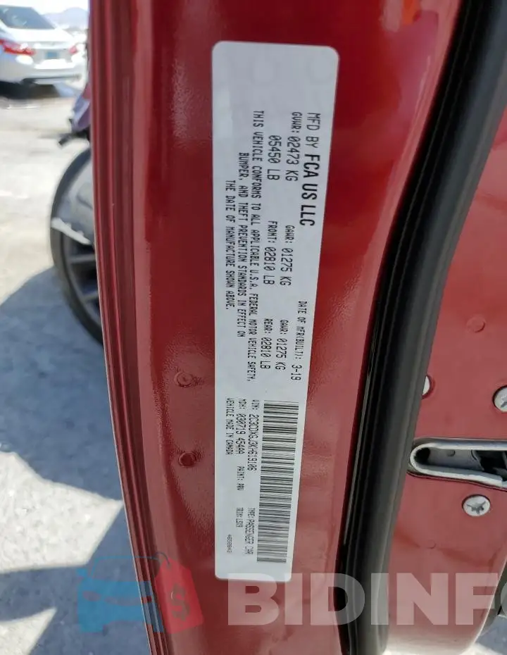2C3CDXGJ3KH619106 Photo# 13