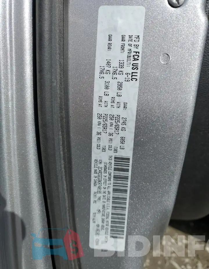 2C4RDGEG9KR740195 Photo# 14