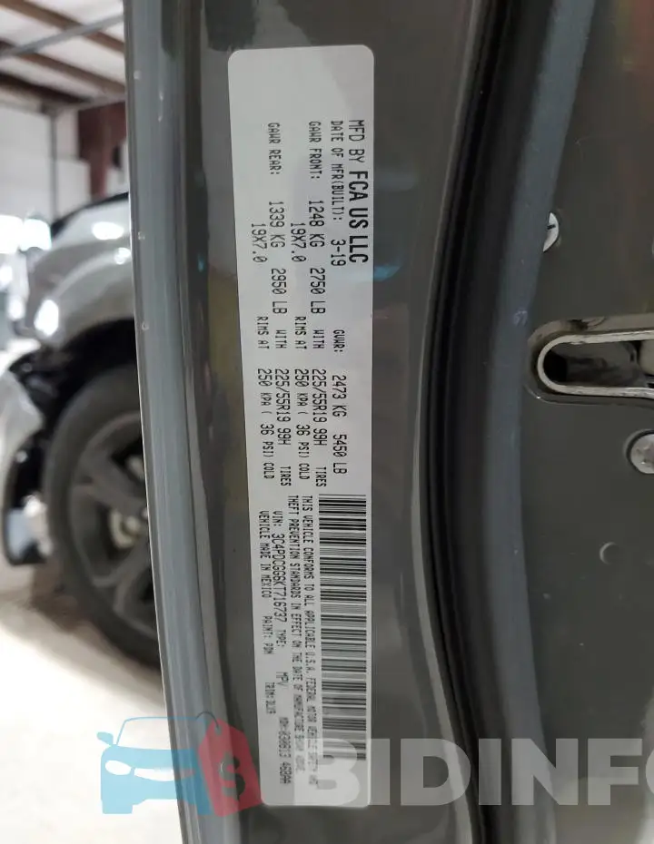 3C4PDCGG6KT716737 Photo# 13