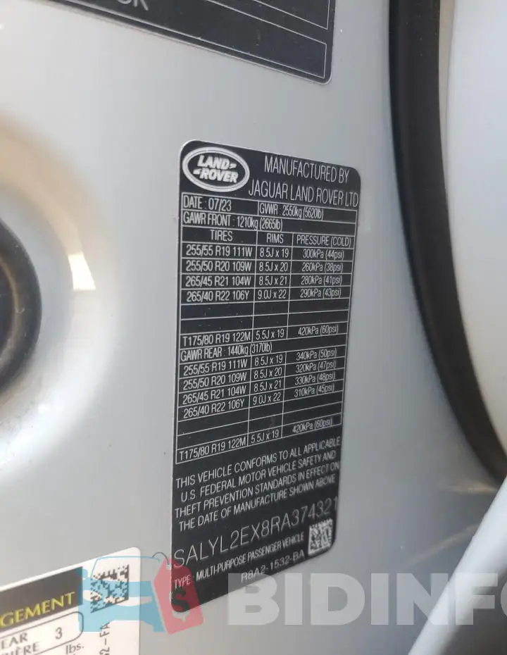 SALYL2EX8RA374321 Photo# 13