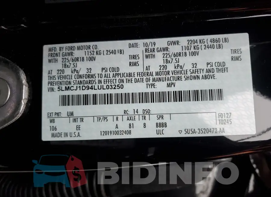 5LMCJ1D94LUL03250 Photo# 13