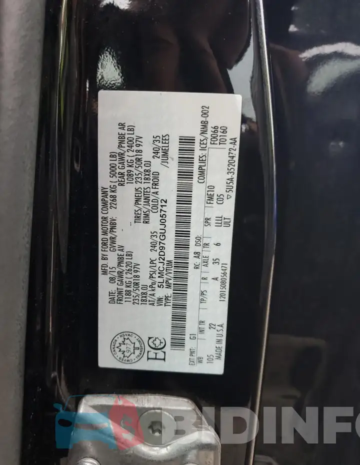 5LMCJ2D97GUJ05712 Photo# 12