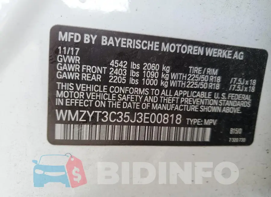 WMZYT3C35J3E00818 Photo# 12