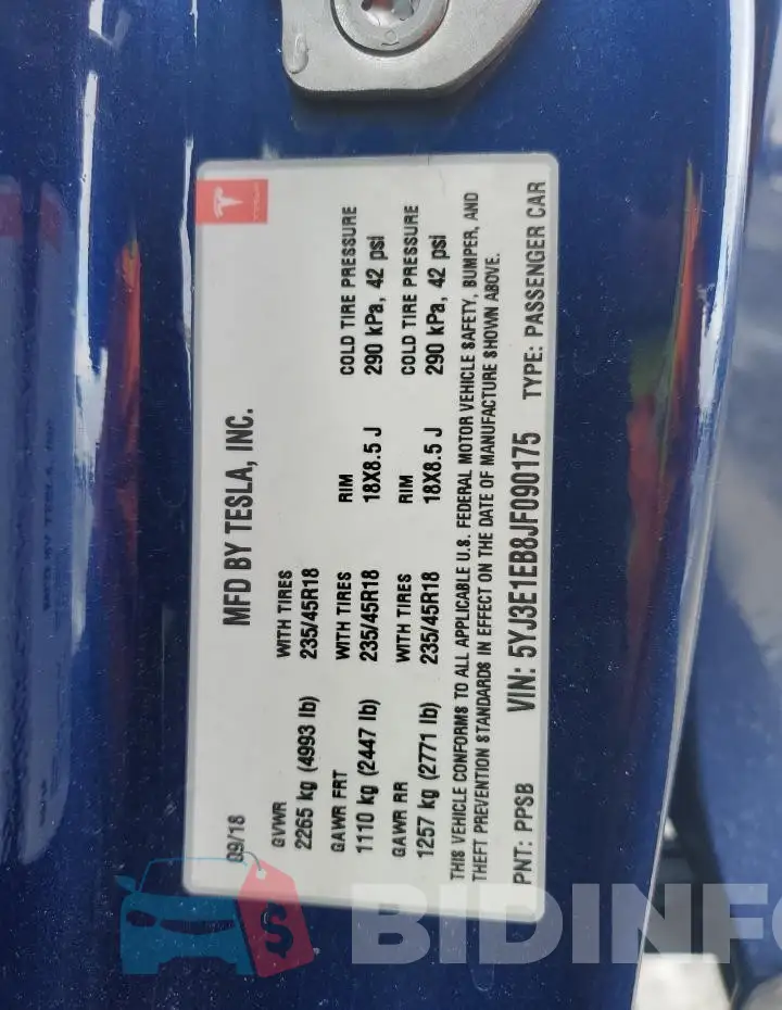 5YJ3E1EB8JF090175 Photo# 12