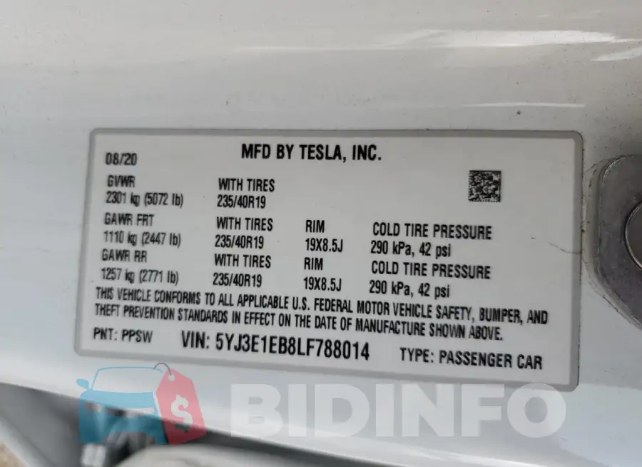 5YJ3E1EB8LF788014 Photo# 12