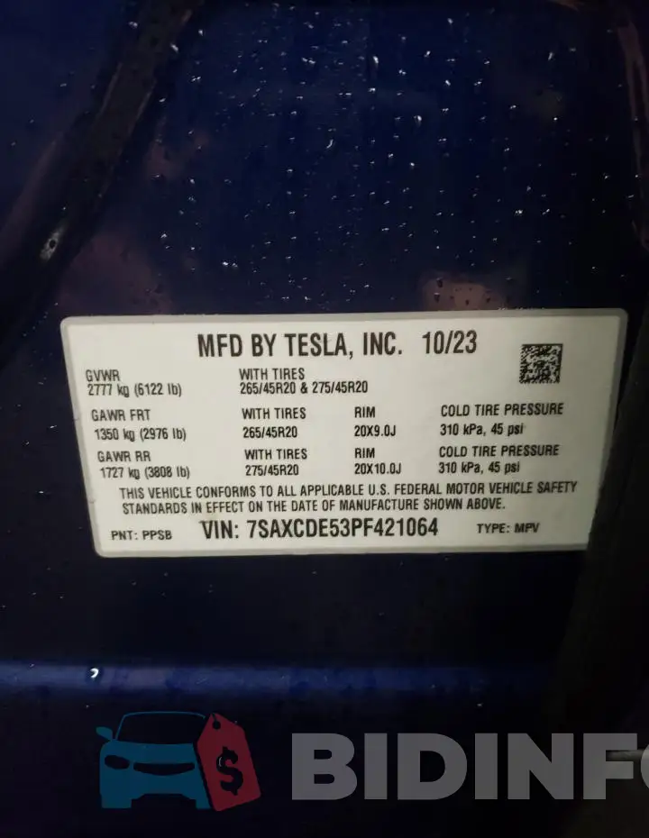 7SAXCDE53PF421064 Photo# 13