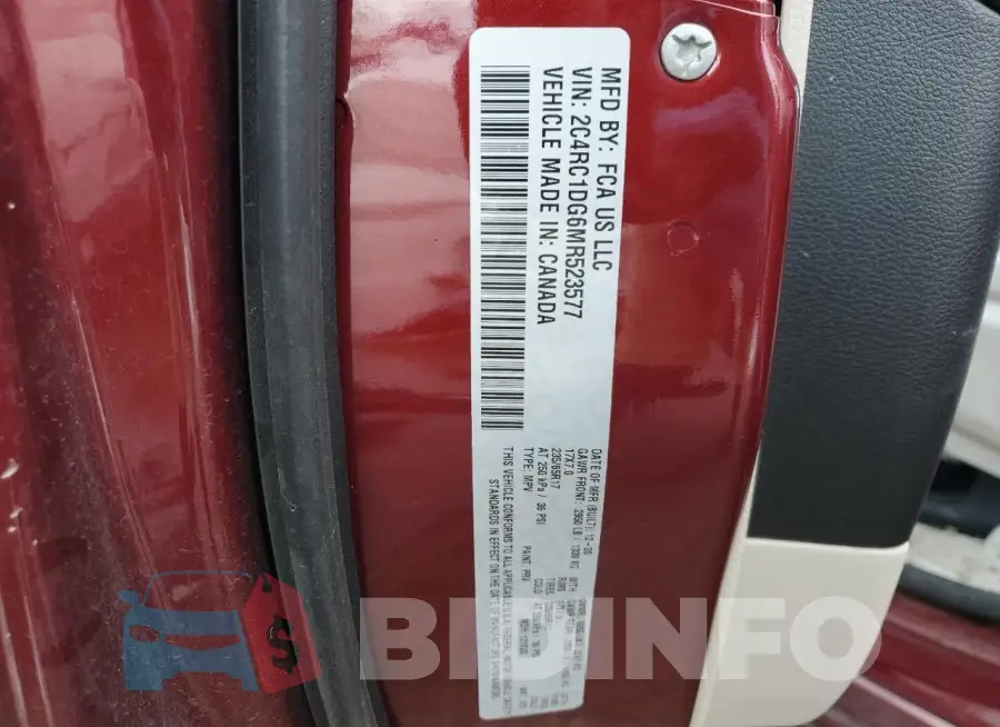 2C4RC1DG6MR523577 Photo# 14