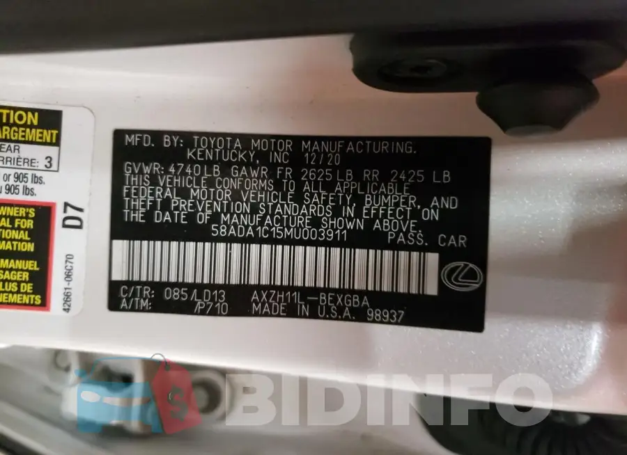 58ADA1C15MU003911 Photo# 12