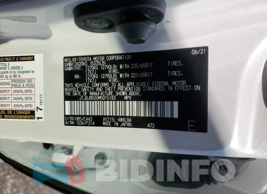 JTJDJRDZ6M5015183 Photo# 13