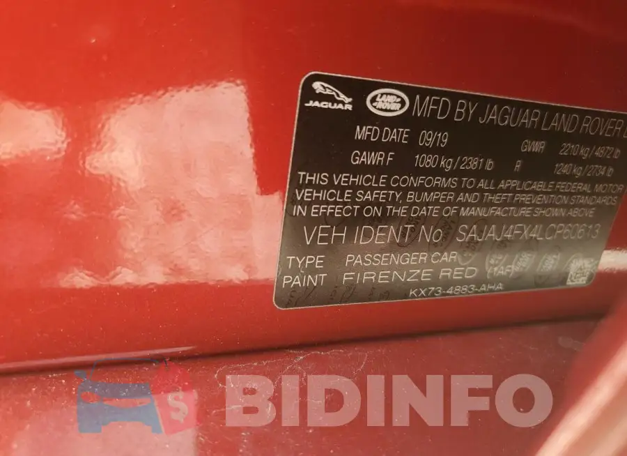 SAJAJ4FX4LCP60613 Photo# 12